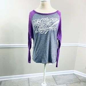 Sports swag take me out to the ball game top